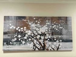 Textured Cherry Blossom Canvas Art