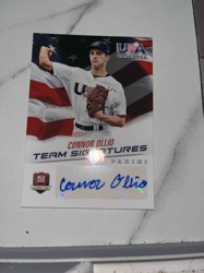 Connor Ollio 2017 Panini USA Baseball Contenders Team Signatures Autograph Card