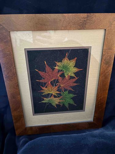 Japanese Maple Leaf Lines Framed Botanical Artwork by Booker Morey