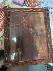 Framed Print of a Man in a Top Hat with a Rifle