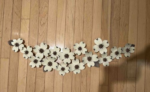 Dogwood Flower Wall Decor Garland