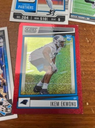 2022 Score Football Ikem Ekwonu Rookie Card (Red Parallel /499)