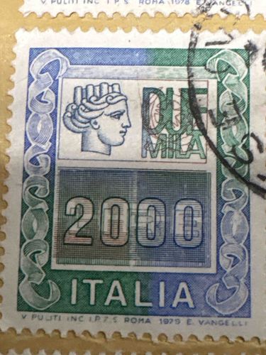 Italian 2000 Lira Stamp