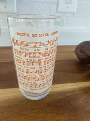 Vintage 'Goodbye, My Lover, Goodbye' Musical Theme Glass Tumbler