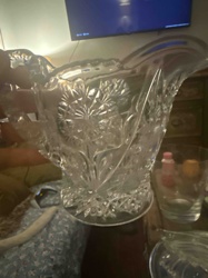 Pressed Glass Creamer or Small Pitcher
