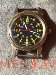 Military-Style Field Watch with 24-Hour Dial