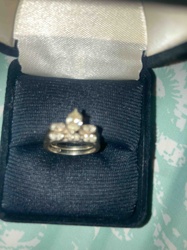 Vintage Diamond Engagement Ring Set