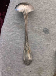 Antique "Medallion" Pattern Silver Ladle with Monogram