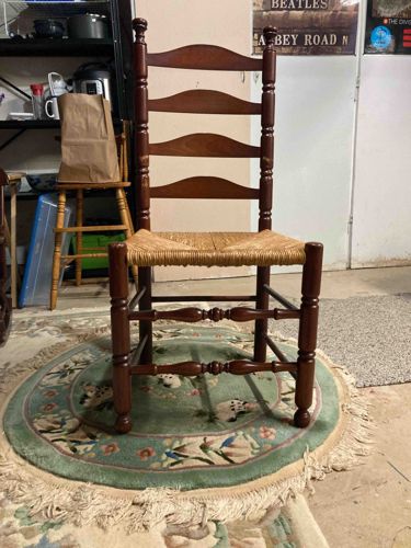 Ladderback Chair with Rush Seat