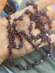 Bohemian Garnet Cluster Necklace