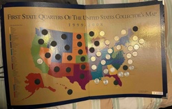 First State Quarters Of The United States Collector's Map (1999-2008)