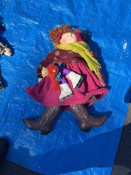 Fabric Figural Doll with Winter Attire