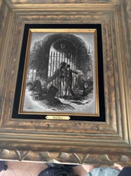 Framed Engraving titled 'Black Room'
