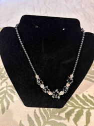Hematite and Rose Quartz Bead Necklace