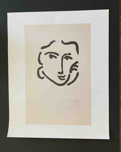 Line Drawing Print of a Woman's Face