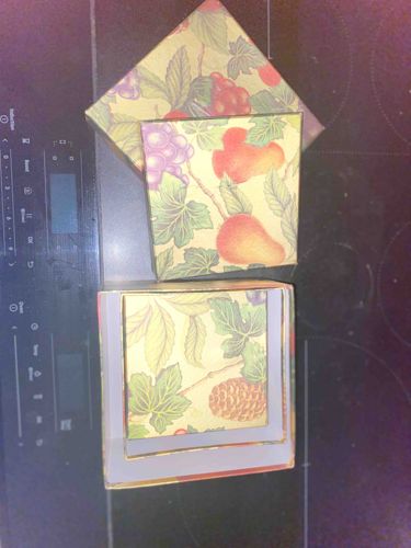 Decorative Fruit and Leaf Patterned Gift Boxes (Set of 3)