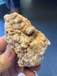 Natural Mineral Specimen (Possibly Quartz or Chalcedony Geode Fragment)