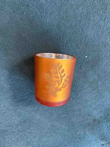Autumnal Glass Votive Holder
