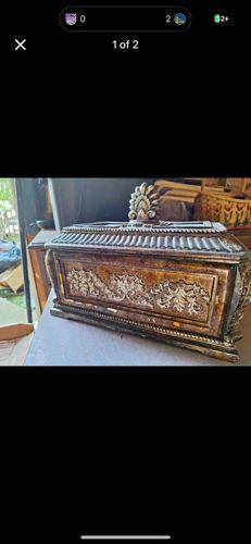 Ornate Neoclassical Style Decorative Casket Box