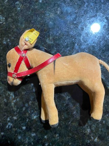 Vintage Steiff Donkey Esel Figurine with Ear Tag