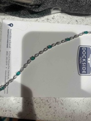 Emerald and Diamond Accent Tennis Bracelet