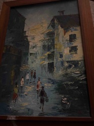 Street Scene with Figures Oil Painting