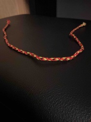 Handmade Watermelon Pattern Kumihimo Bracelet