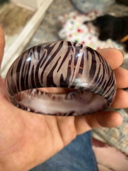 Zebra Print Bangle Bracelet