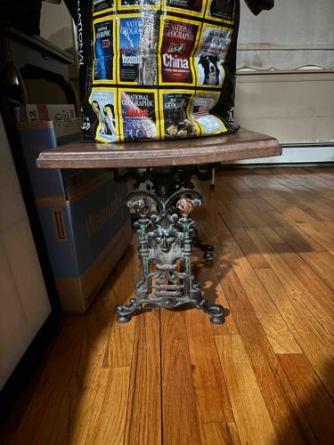 Victorian Cast Iron Pier Table Base with Replacement Wood Top