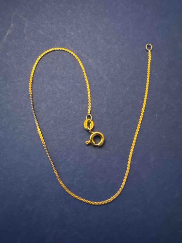 14k Gold Foxtail/Wheat Chain Bracelet with Spring Ring Clasp