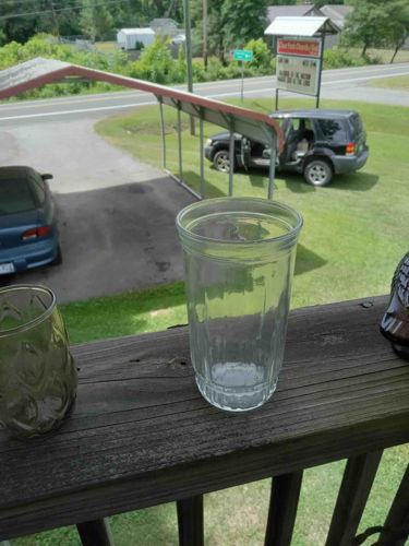 Clear Glass Drinking Tumbler with Fluted Design