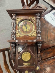 Antique Wooden Wall Clock with Pendulum