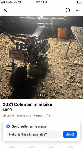 2021 Coleman Mini Bike