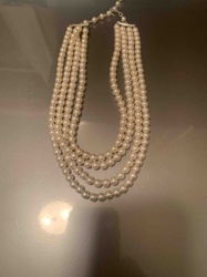 Multi-Strand Faux Pearl Necklace