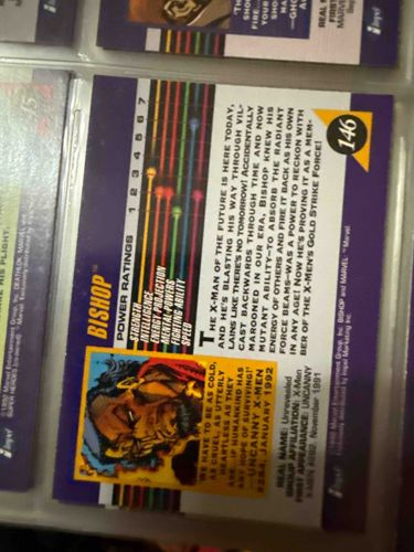 1992 Impel Marvel Universe Series III Bishop Trading Card #146