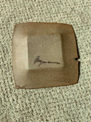 Midcentury Ceramic Ashtray with Hagemann Signature