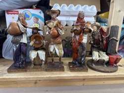 Mixed Media Folk Art Figurines (Set of Five)