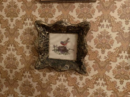 Framed Bird Embroidery