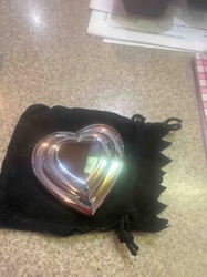 Heart-Shaped Compact or Trinket Box
