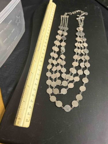 Multi-Strand Disc Chain Necklace