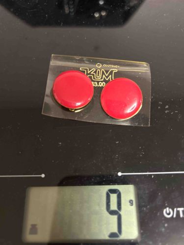 Vintage Red Enamel Clip-On Earrings by KIM