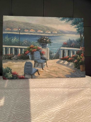 Impressionistic Terrace-Scape Oil Painting