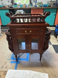 Victorian Style Wooden Sideboard / Serving Cart