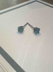 Emerald Stud Earrings in Sterling Silver