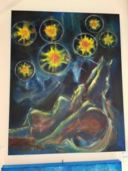Mystical Equine and Celestial Bodies Painting