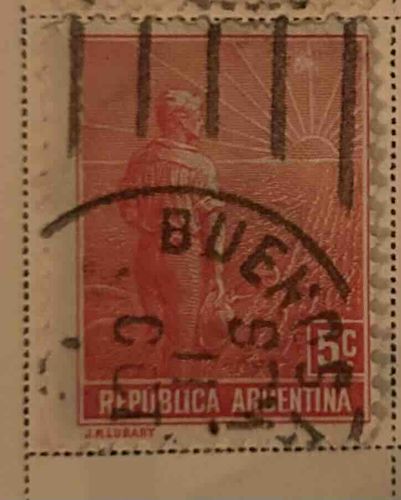 Argentine Republic 5 Centavos 'Labor' Postage Stamp