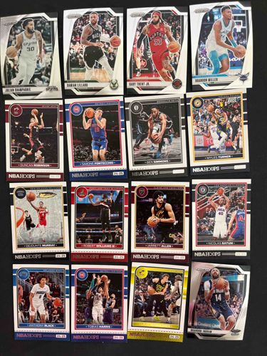 Collection of 2023-24 NBA Trading Cards (Panini Prizm and Panini NBA Hoops)