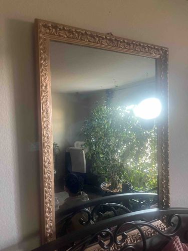 Giltwood Ornate Rococo-Style Rectangular Wall Mirror