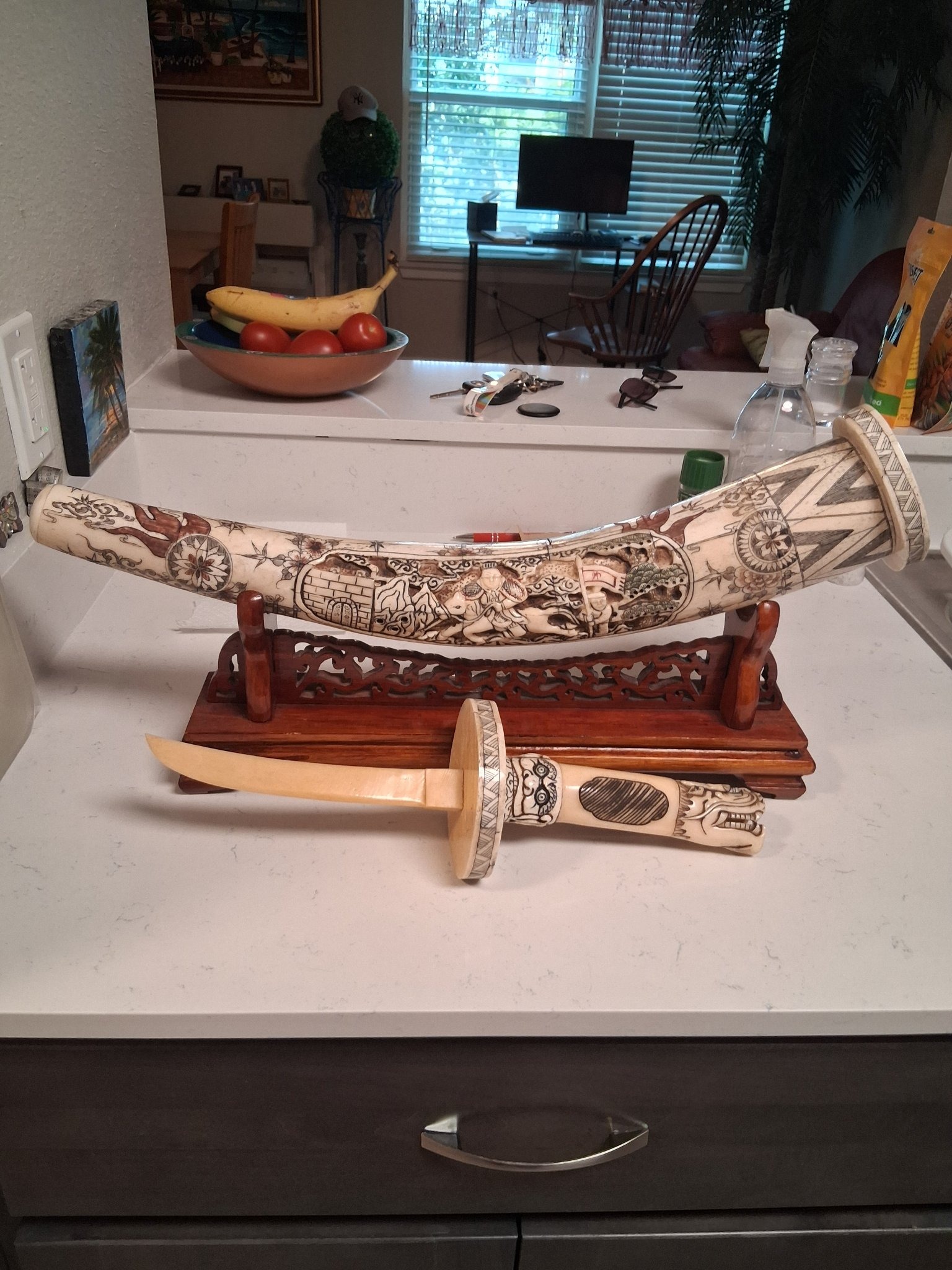 Submitted photo of Carved Scabbard and Dagger Set