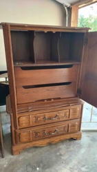 Vintage Wooden TV Armoire / Media Cabinet